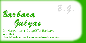 barbara gulyas business card